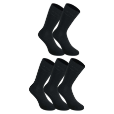  5PACK fekete bambusz hosszú Styx zokni (5HB960) XL
