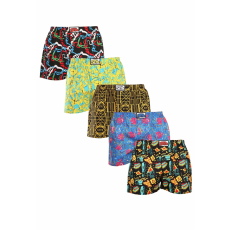  5PACK férfi bő szárú boxeralsók Styx art klasszikus gumipánt többszínű (5A1167288) L