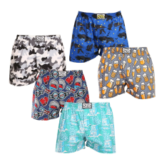  5PACK férfi bő szárú boxeralsók Styx art klasszikus gumipánt többszínű (5A1377679) M