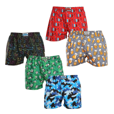  5PACK férfi bő szárú boxeralsók Styx art klasszikus gumipánt többszínű (5A1379023) L férfi alsó