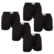 5PACK férfi bő szárú boxeralsók Styx klasszikus gumipánt fekete (5A0960) S