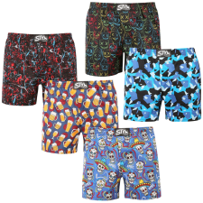  5PACK férfi bő szárú boxeralsók Styx prémium art klasszikus gumipánt (5AP1834568) XL férfi alsó