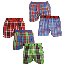 5PACK férfi bő szárú boxeralsók Styx sportos gumipánt többszínű (5B0102784) M férfi alsó