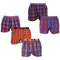  5PACK férfi bő szárú boxeralsók Styx sportos gumipánt többszínű (5B0951647) L