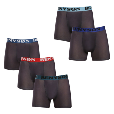  5PACK Férfi boxeralsó Benysøn fekete (7124) M