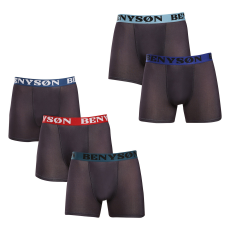  5PACK Férfi boxeralsó Benysøn fekete (7124) XL