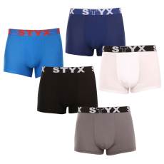  5PACK férfi boxeralsó Styx sportos gumipánt többszínben (5G0908137) XXL