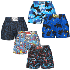  5PACK gyermek bő szárú boxeralsók Styx art klasszikus gumipánt többszínű (5J1790146) 9-11 éves