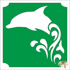  5x5 cm-es Csillámtetoválás sablon - Delfin 58 csillámtetoválás
