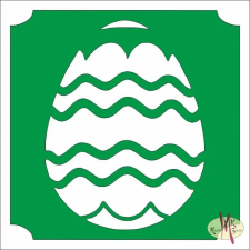  5x5 cm-es Csillámtetoválás sablon - Húsvéti tojás 448 csillámtetoválás