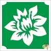 5x5 cm-es Csillámtetoválás sablon - Lotusz virág 77
