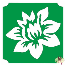  5x5 cm-es Csillámtetoválás sablon - Lotusz virág 77 csillámtetoválás