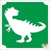  5x5 cm-es Csillámtetoválás sablon - T Rex dino 239