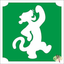  5x5 cm-es Csillámtetoválás sablon - Tigris 91 csillámtetoválás