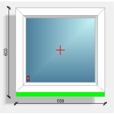  60x60 fix ablak Rehau Eurodesign 70 nyílászáró