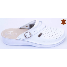  663-18 fehér női/férfi bőr gyógyklumpa munkavédelmi 36-46