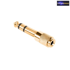 6,3mm JACK dugó -> 3,5mm JACK aljzat aranyozott átalakító audió/videó kellék, kábel és adapter