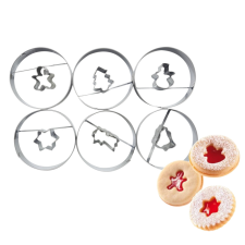 6 darabos linzer kiszúró – Karácsonyi minta sütés és főzés