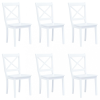  6 db fehér tömör gumifa étkezőszék