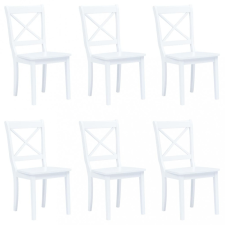  6 db fehér tömör gumifa étkezőszék bútor