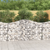  6 db íves horganyzott vas gabion kosár 200x30x100/120 cm