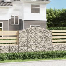  6 db íves horganyzott vas gabion kosár 200x30x160/180 cm kerti tárolás