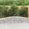  6 db íves horganyzott vas gabion kosár 400x50x40/60 cm