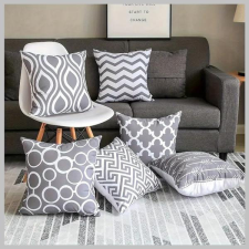  6 db modern díszpárnahuzat vászonpamut 40 x 40 cm KB1131805 lakástextília