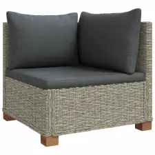  6 db Rattan Lounge Szett Párnákkal GENDT Természetes Rátta kerti bútor