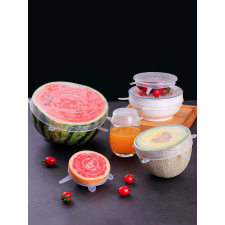  6 db szilikon frissen tartó fedő szett sütés és főzés