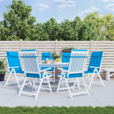  6 db világoskék oxford szövet magas háttámlájú székpárna lakástextília