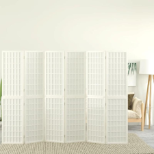  6-paneles fehér japán stílusú összecsukható paraván 240x170 cm bútor