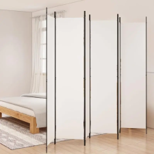  6 paneles fehér szövet térelválasztó 250 x 220 cm bútor