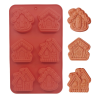  6 részes karácsonyi szilikon forma – Mézeskalács házikók
