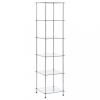  6 szintes átlátszó edzett üveg polc 40 x 40 x 160 cm