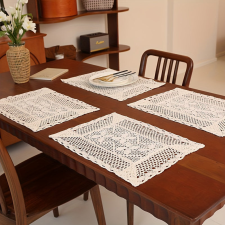  6db retro vidéki stílusú üreges pillangó virágos asztali alátét konyhai eszköz