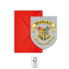 6db Születésnapi meghívó és boríték HARRY POTTER HOGWARTS HOUSES