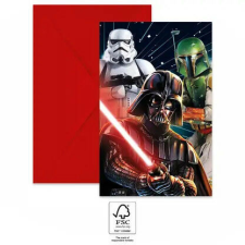 6db Szülinapi meghívó és boríték STAR WARS GALAXY ajándékkísérő kártya