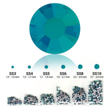 6in1 strasszkő szett - Blue Zircon körömdíszítő