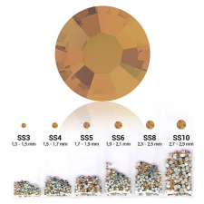 6in1 strasszkő szett - Light Colorado Topaz körömdíszítő