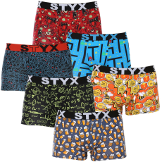  6PACK férfi boxeralsó Styx art sportos gumipánt többszínben (6G12697124) M