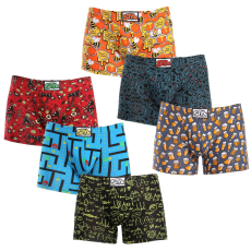  6PACK férfi boxeralsó Styx hosszú art klasszikus gumipánt többszínű (6F12697124) L