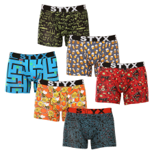 6PACK férfi boxeralsó Styx hosszú art sportos gumipánt többszínben (6U12697124) L férfi alsó