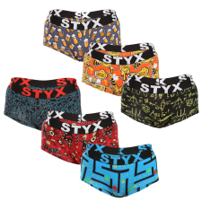 6PACK női bugyi Styx art lábszárral többszínben (6IN12697124) M bugyi, női alsó