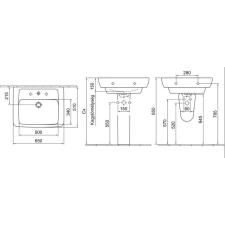  7012 6501 Formo mosdó S 65*51 *** szaniter