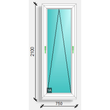  75x210 bukó ablak Deceuninck Elegant 76 nyílászáró