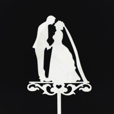  7683 38 Esküvői tortadísz fehér dekorációs kellék