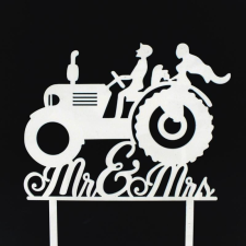  7683 40 Esküvői tortadísz fehér dekorációs kellék