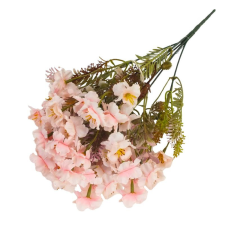  7 ágú virágos csokor halvány rózsaszín dekorációs kellék