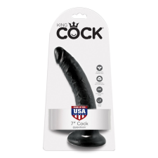 7" Cock Black műpénisz, dildó